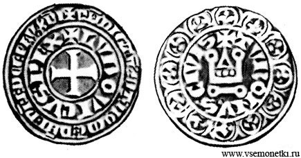 Франция, гро турнуа Людовика IX (1226-1270) 1266, серебро