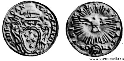 Италия, джулио 1689, серебро