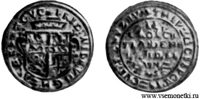Бранденбург, земельная монета в 2 грошена 1656, сплав меди с серебром