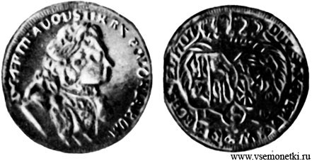 Саксония, гульден 1707 (народно-обиходное название - козельгульден), серебро