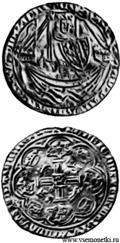 Англия, нобль Ричарда II (1377-1399), золото