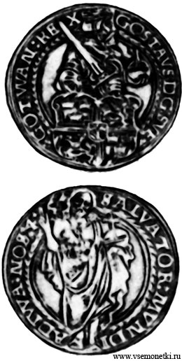 Швеция, сальваторталер 1545, серебро