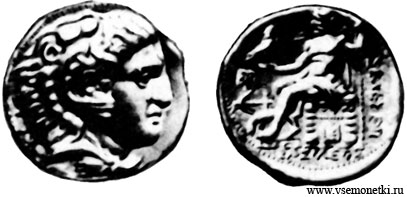 Тетрадрахма Селевка I Никатора (312-280 до н.э.), серебро