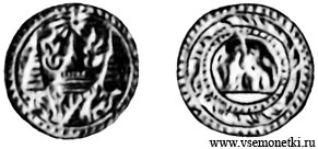 4 тикала 1863, серебро