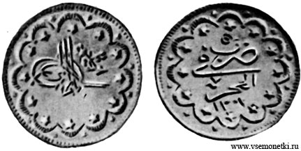 Судан, 20 пиастров тугрой 1885, серебро