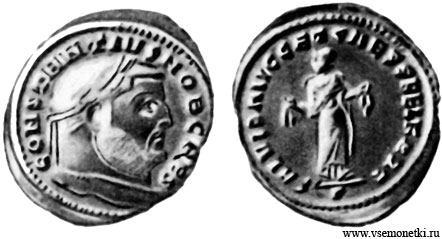 Рим, фоллис, чеканенный в Карфагене ок. 300 до н.э., бронза