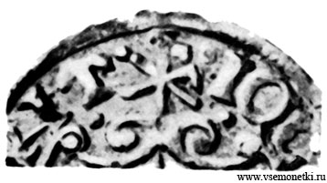 Графство Ритберг, монета 1616 с цановым крюком (молот и посох - знаки монетного мастера Георгия Кёнена), серебро