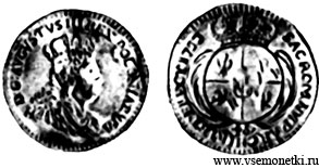 Польша, шустак 1753, серебро