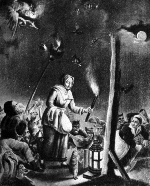 Рис. 5. 'Ведьмы ищут клад в ночь Ивана Купалы' - худ. Давид Тенирс Младший (1610-1690)
