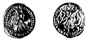 Рис. 14. Шестигрошовик 1706 г., отчеканенный в Гродно