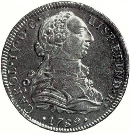 8. Л. ст. Карл IV. 8 эскудо 1789 г. Золото