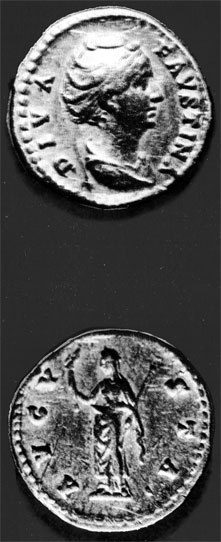 Ауреус, золото, Фаустина Старшая (112- 140 гг. н. э.)