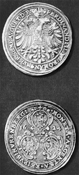 Талер, серебро, Нюрнберг, 1624 г.