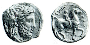 Таблица 3. Тетрадрахма, серебро, Филипп II, ок. 356 г. до н. э