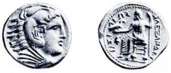 Таблица 4. Тетрадрахма, серебро, Александр, Амфиполис, 324 г. до н. э